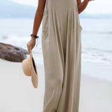 Sophia Salopette Femme – Style Bohème, Pantalons Amples et Bretelles Spaghetti Légères