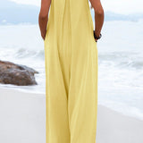 Sophia Salopette Femme – Style Bohème, Pantalons Amples et Bretelles Spaghetti Légères