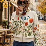Andrea : cardigan à motif de fleurs sauvages, vue détaillée