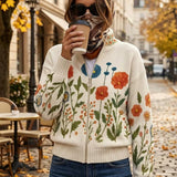 Andrea : cardigan à motif de fleurs sauvages, vue détaillée