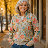 Petra - gilet avec motif floral de jardin, autre vue
