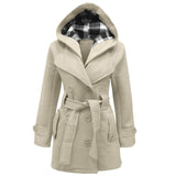 Zylani Manteau Long Femme – Manteau Hiver avec Capuche, Ceinture Ajustable & Fermeture Boutonnée