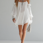 Mélusine - robe mini fluide de style bohème pour femme - vue 2