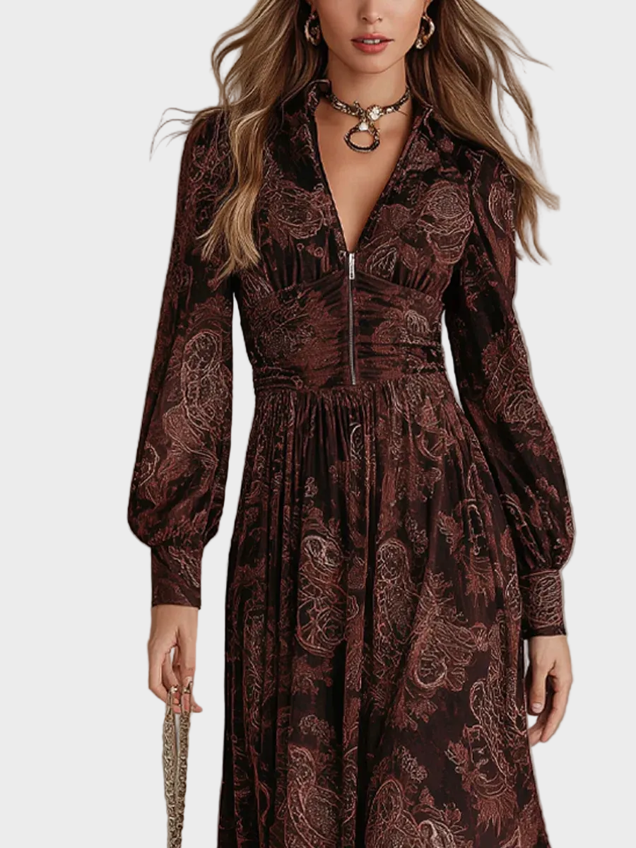 Nadine : robe midi cintrée, vue détaillée