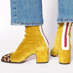 Aline - Bottines en daim à talon