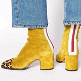 Aline - Bottines en daim à talon