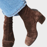 Aline - Bottines en daim à talon