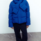 Melai Doudoune Femme avec Détail Écharpe – Coupe Oversize Moderne & Confort Chaud