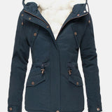 Claire Veste d’Hiver Femme – Manteau Chaud Imperméable avec Capuche & Doublure Douce