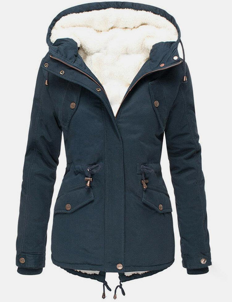 Claire Veste d’Hiver Femme – Manteau Chaud Imperméable avec Capuche & Doublure Douce