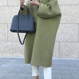 Zareen Manteau Long Femme – Coupe Croisée Élégante Sans Boutons & Style Intemporel