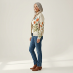 Andrea | Cardigan à motif de fleurs sauvages - vue de profil