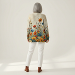Lunara | Cardigan en maille vintage pour femme - vue de dos