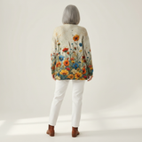 Lunara | Cardigan en maille vintage pour femme - vue de dos