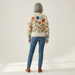 Andrea | Cardigan à motif de fleurs sauvages - vue de dos