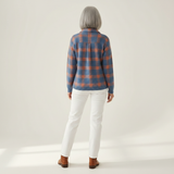 Adrienne | Gilet en tricot à carreaux bleu - vue de dos