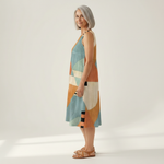 Iris - robe fluide et confortable pour femme, portée en tenue d’été