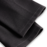 Nora | Robe noire raffinée avec ceinture et col mandarin