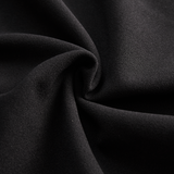 Nora | Robe noire raffinée avec ceinture et col mandarin