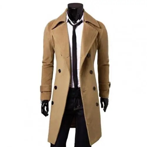 Titus Trench Long Homme Lunero Eindhoven – Trench Britannique Coupe Droite à Double Boutonnage