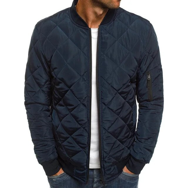 Ryan Bomber d’Hiver Homme Lunero Eindhoven – Veste Matelassée en Coton avec Col Épais