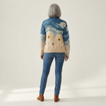 Renate | Gilet avec motif de pissenlit - vue de dos