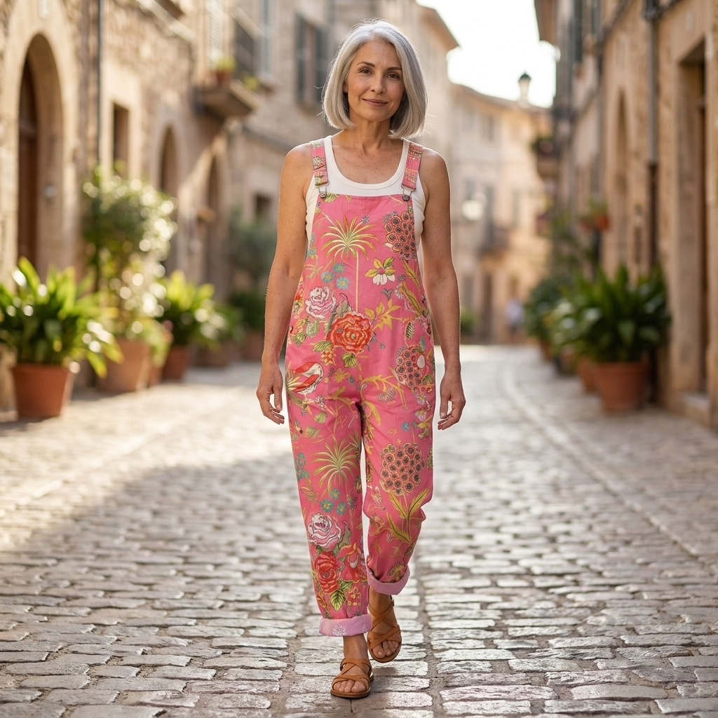 Pauline - salopette imprimée pour femme, du S au 5XL