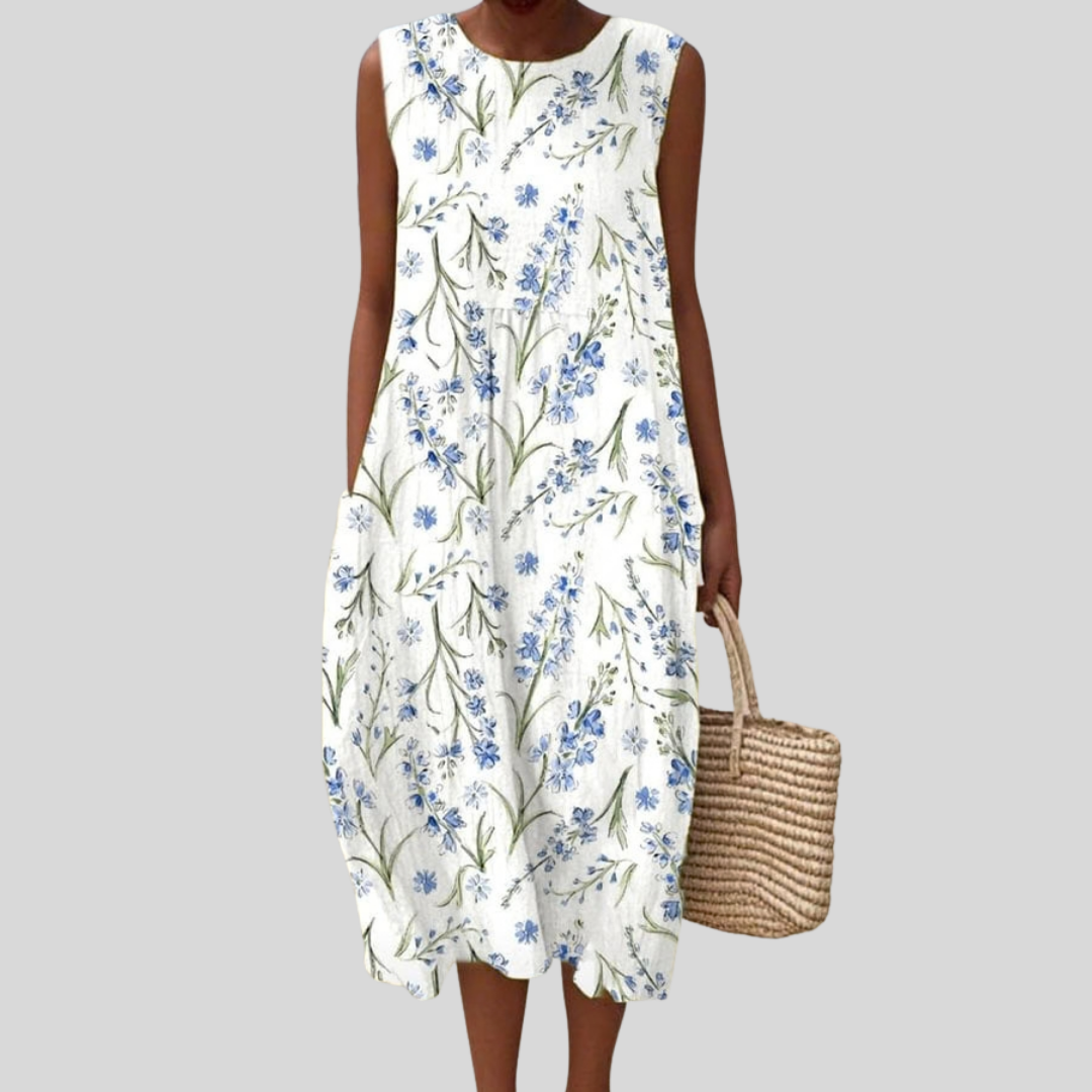 Armelle - robe fluide et confortable pour femme, longueur midi