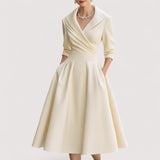 Lorenza™ | Robe Midi en Satin