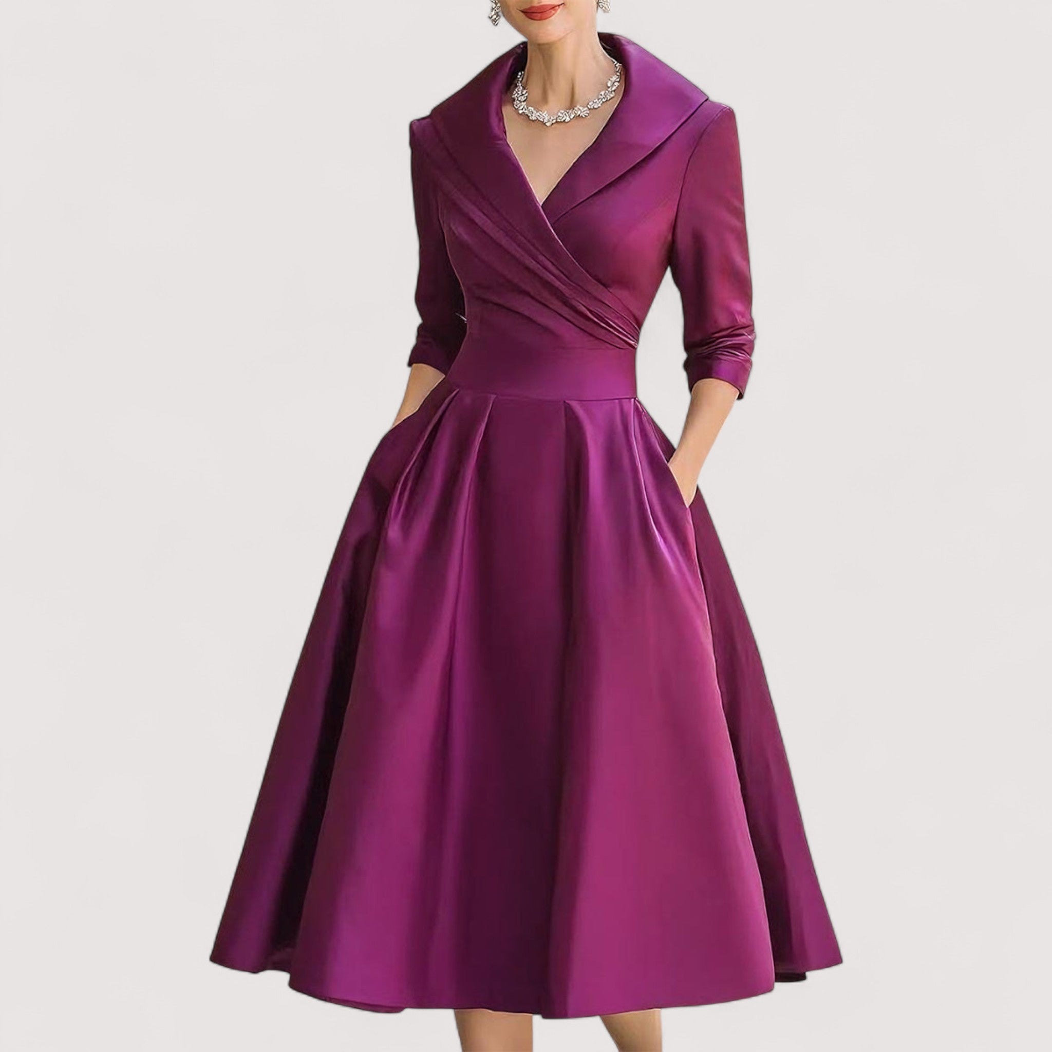 Lorenza™ | Robe Midi en Satin
