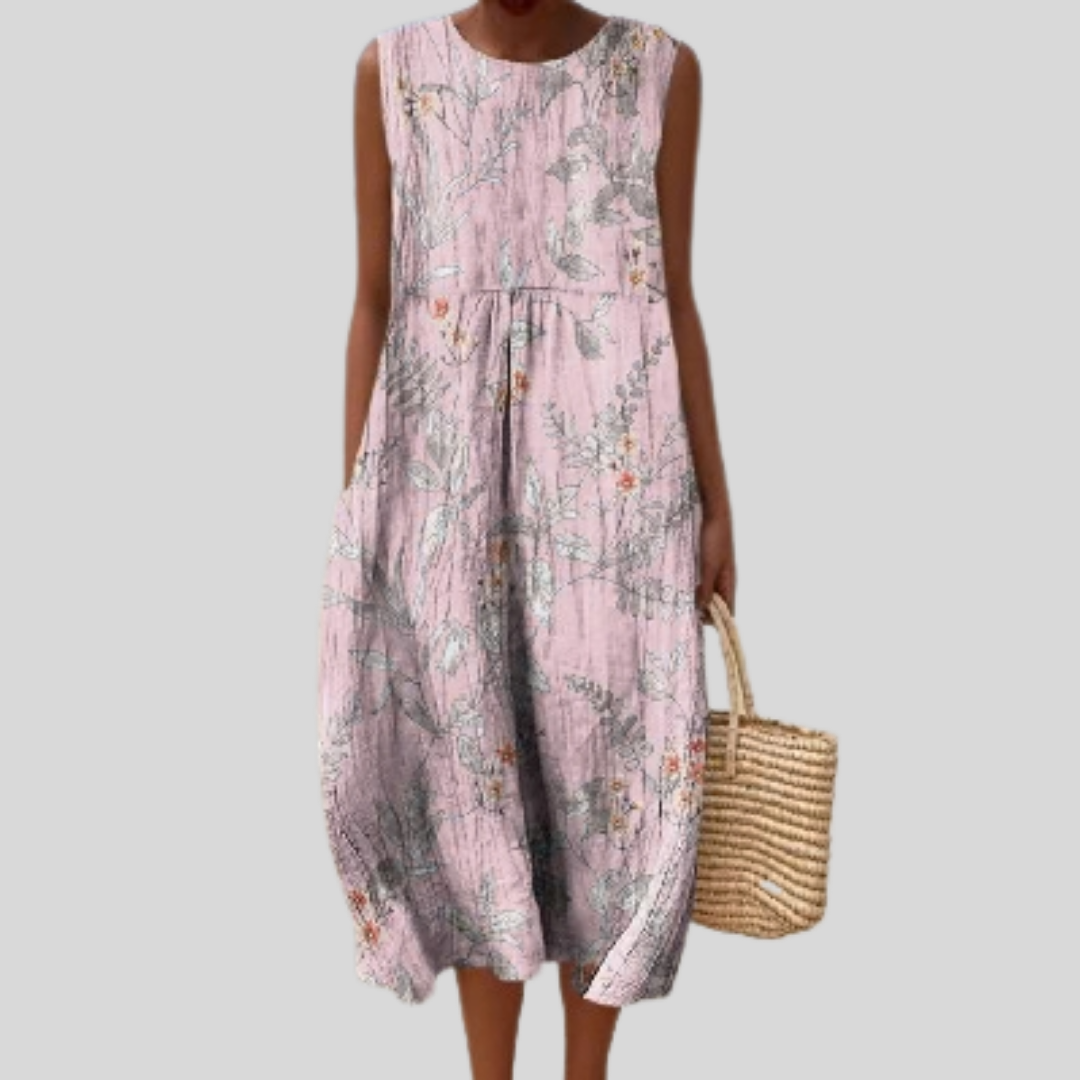 Renée - robe fluide et confortable pour femme, longueur midi