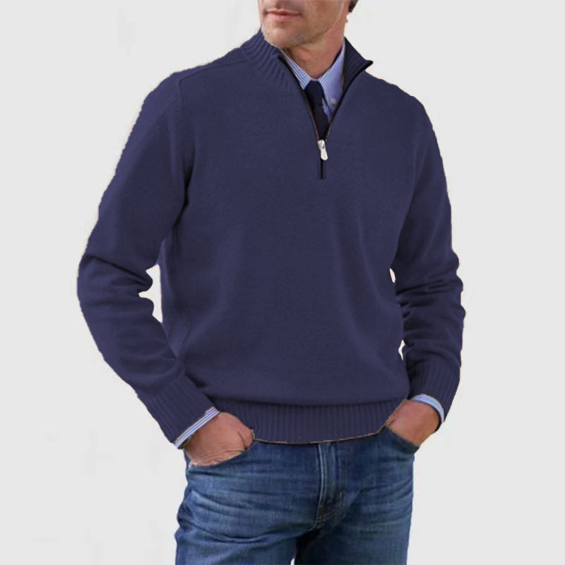 Reno Pull Homme Half-Zip – Coupe Regular Chaude avec Col Montant Structuré