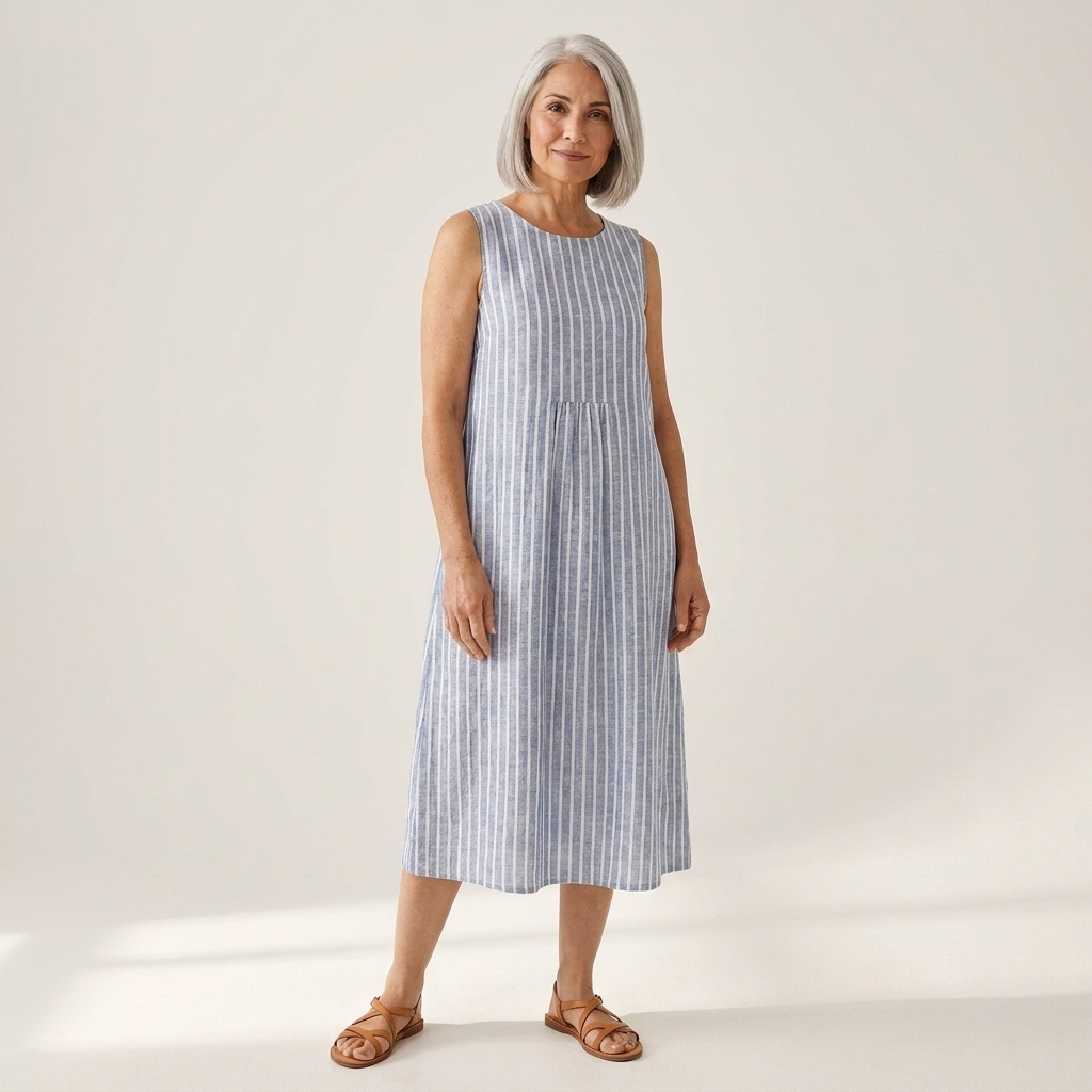 Brigitte - robe fluide et confortable pour femme, coupe ample et décontractée