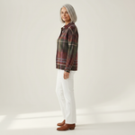 Léonore | Gilet en tricot à carreaux classique - vue de profil