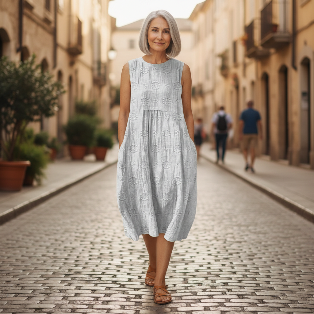 Bénédicte - robe fluide et confortable pour femme, tenue confortable au quotidien