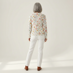 Celvianne | Cardigan en maille vintage pour femme - vue de dos