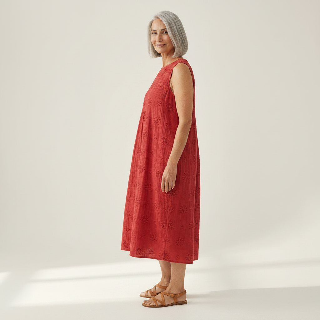 Anaïs - robe fluide et confortable pour femme, portée en tenue d’été