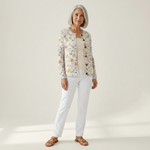 Celvianne | Cardigan en maille vintage pour femme - vue de face