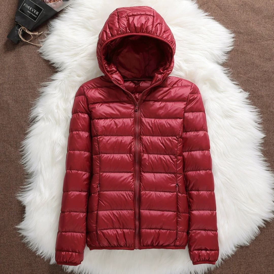 Lucile - Veste mi-saison rouge foncé