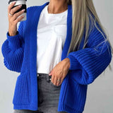 Lanna Cardigan Femme Ouvert – Coupe Relax, Manches Ballon & Maille Douce