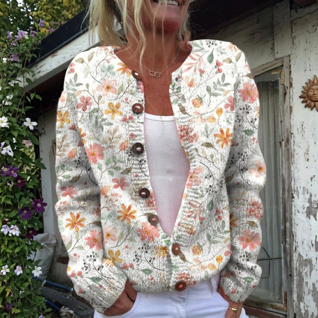 Celvianne | Cardigan en maille vintage pour femme - AMORA MODE