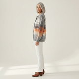 Marlène | Gilet en tricot à motif ombré chaud - vue de profil