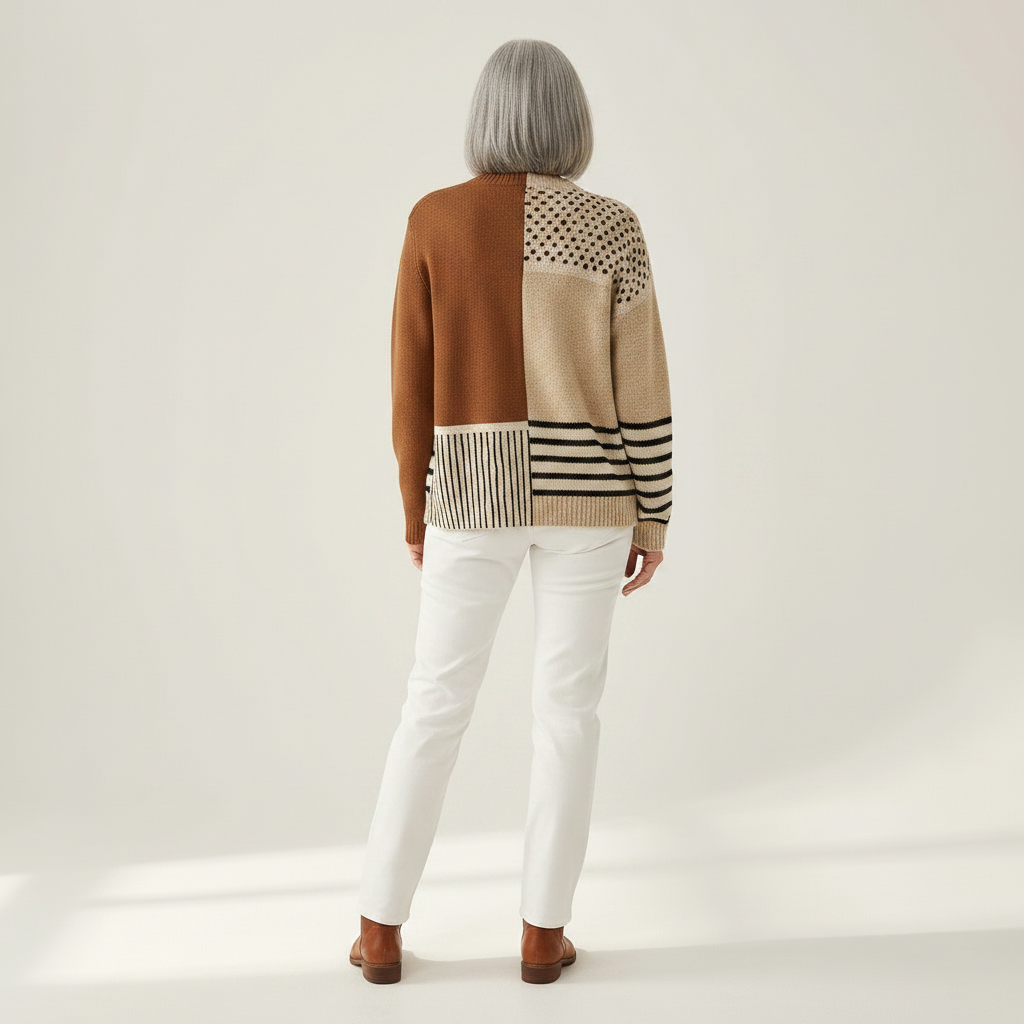 Alviera | Cardigan en maille vintage pour femme - vue de dos