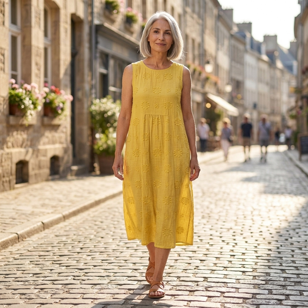 Annick - robe fluide et confortable pour femme, coupe ample et décontractée