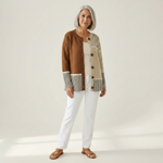 Alviera | Cardigan en maille vintage pour femme - vue de face