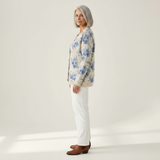 Renaya | Cardigan en maille vintage pour femme - vue de profil
