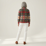 Gloria | Gilet à carreaux multicolore avec boutons - vue de dos
