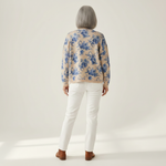 Renaya | Cardigan en maille vintage pour femme - vue de dos