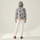 Renaya | Cardigan en maille vintage pour femme - vue de dos
