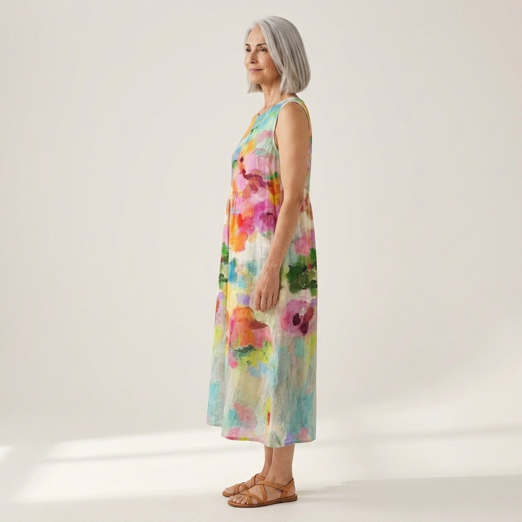 Mirte - robe fluide et confortable pour femme, silhouette légère et aérée